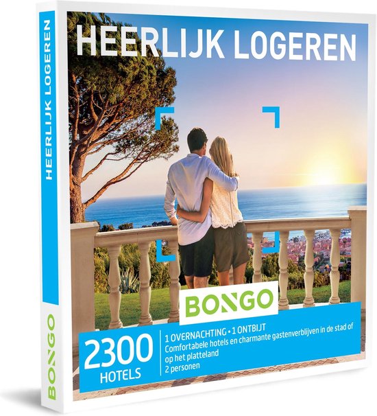 Bongo Bon - Heerlijk Logeren Cadeaubon - Cadeaukaart cadeau voor man of vrouw | 2300 sfeervolle stedelijke landelijke hotels Bestel nu!