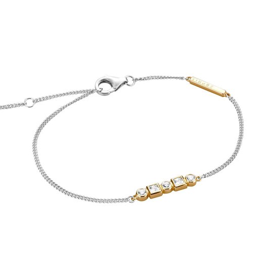 Esprit ESBR00521317 Flow - armband - Zilver geelgoudverguld - Zilver en goudkleurig - 21 cm