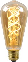 Lucide ST64 - Filament lamp - Ø 6,4 cm - LED Dimb. - E27 - 1x5W 2200K - Amber