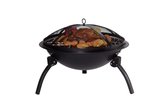Qlima FFGW 4556 buitenbarbecue & grill Barbecue Vuurschaal Kaphout Ketel Zwart