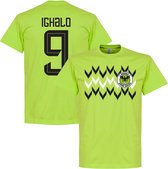 Nigeria Pattern Ighalo 9 Team T-Shirt - Lichtgroen - XXL