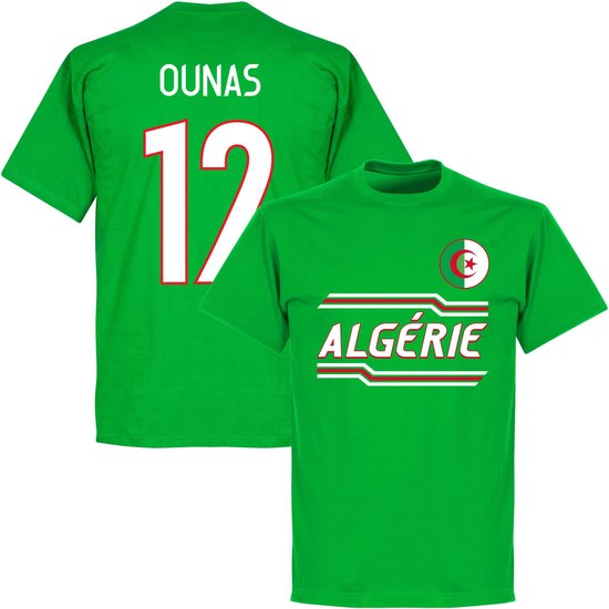 Algerije Ounas 12 Team T-Shirt - Groen - XXL