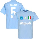 Napoli Allan 5 Team T-Shirt - Lichtblauw - XS