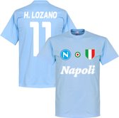 Napoli H. Lozano 11 Team T-Shirt - Lichtblauw - M