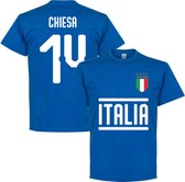 Italië Chiesa 14 Team T-Shirt - Blauw - S