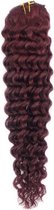 Remy Human Hair extensions curly 18 - mahonie 99J#