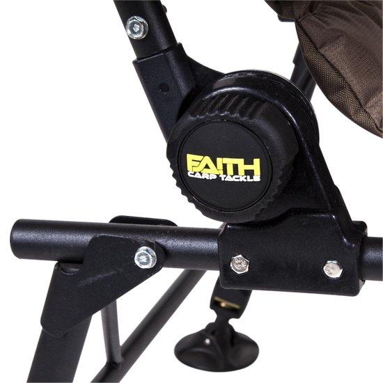 Faith Mistress Chair XXL - Karperstoel - Campingstoel - Visstoel - Armleuningen - Verstelbaar - Opklapbaar - Stevig - Fleece Zitting - Comfortabel - Groen — afbeelding 4