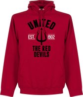 Manchester United Established Hooded Sweater - Rood - M