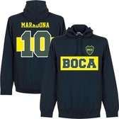 Boca Maradona 10 Stars Hoodie - Navy - L