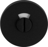 GPF bouwbeslag GPF8903VZ zwart toiletgarnituur rond 53x6mm stift 8mm met rood/wit indicator
