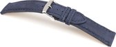 Horlogeband Dakota Blauw - Leer - 22mm