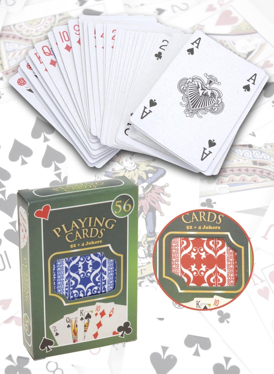 And Easy Speelkaarten 52 + 4 Blauw/rood Games | bol.com
