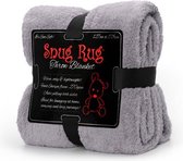 Snug Rug Sherpa - Throw - Extra Thick - Grey - Premium Throw Blanket - TV Blanket - Cuddle Blanket - Home Blanket - Fleece Blanket