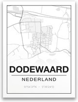 Poster/plattegrond DODEWAARD - 30x40cm