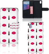 Portefeuille Xiaomi Redmi 7A Flip Housse Étui Lipstick Kiss