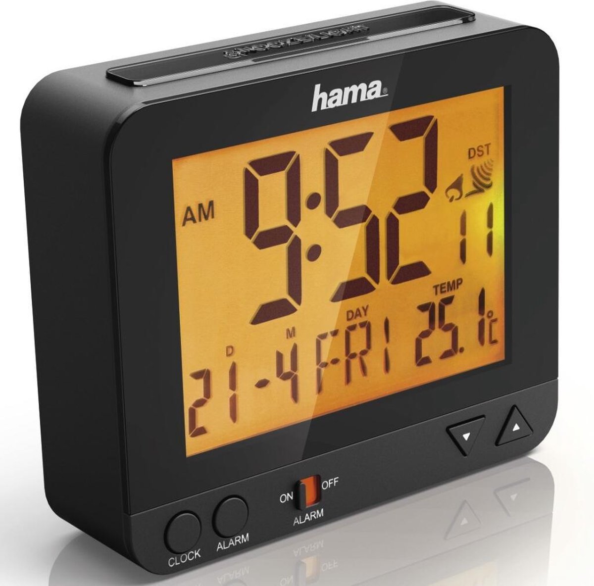 Hama Radio numérique DR35 DAB / DAB+, 2 alarmes, fonction de répétition, minuterie darrêt, prise casque, entrée AUX, capteur de température avec affichage, radio-réveil Noir 