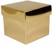 5x Gouden cadeauverpakking decoratie 10 cm kubus