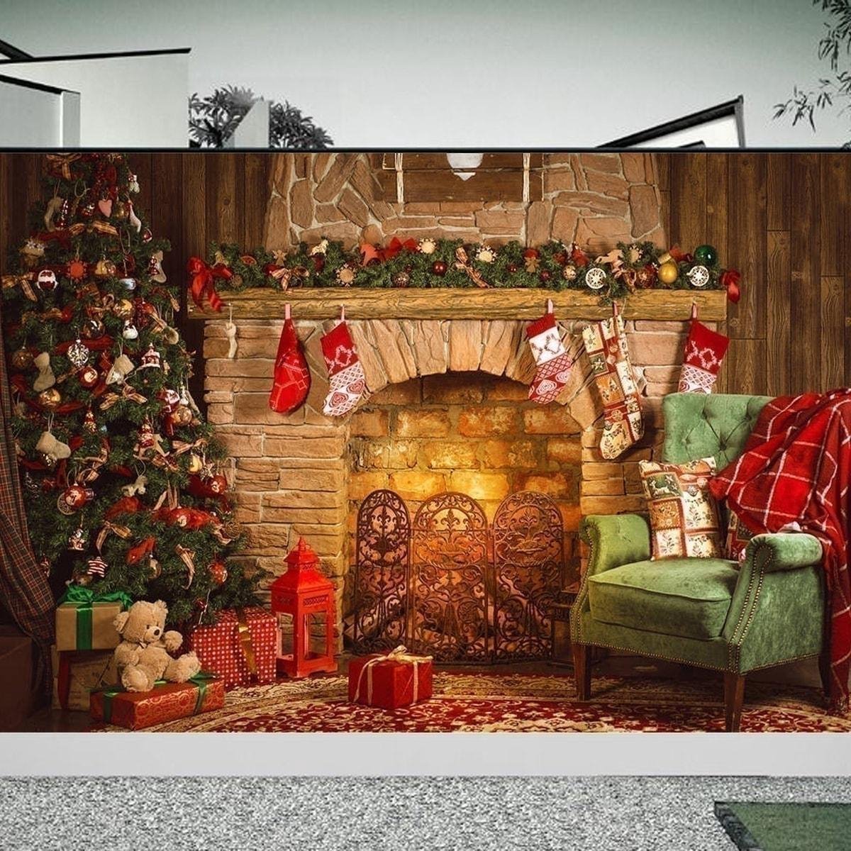 Kate 7x5ft/2.2x1.5m Merry Christmas Background for Photography Bokeh Snowflake Photo Background Microfiber Washable Snow Photocall Studio Props for Xmas