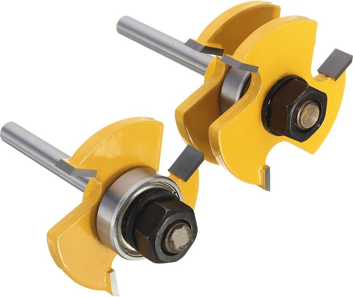 KATUR 45 graden fase- en randfrees, hardmetalen fasenfrees met 1/4 inch schacht, houtbewerkingsfrees (1/4 inch schacht 45 graden