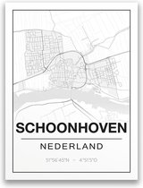 Poster/plattegrond SCHOONHOVEN - A4