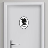 Toilet sticker Vrouw 3 | Toilet sticker | WC Sticker | Deursticker toilet | WC deur sticker | Deur decoratie sticker