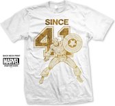 Heren Tshirt -XXL- Captain Since 41 Wit