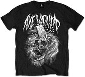 AxeWound Heren Tshirt -L- Skull Zwart