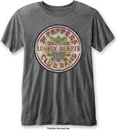 THE BEATLES - T-Shirt BurnOut Col - Sgt Pepper Drum - Men (XL)
