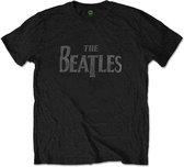 The Beatles Heren Tshirt -S- Drop T Logo Zwart