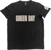 Tshirt Homme Green Day -M- Logo & Grenade Noir