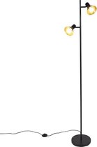 QAZQA magno - Moderne Vloerlamp | Staande Lamp - 2 lichts - H 1580 mm - Zwart -  Woonkamer | Slaapkamer