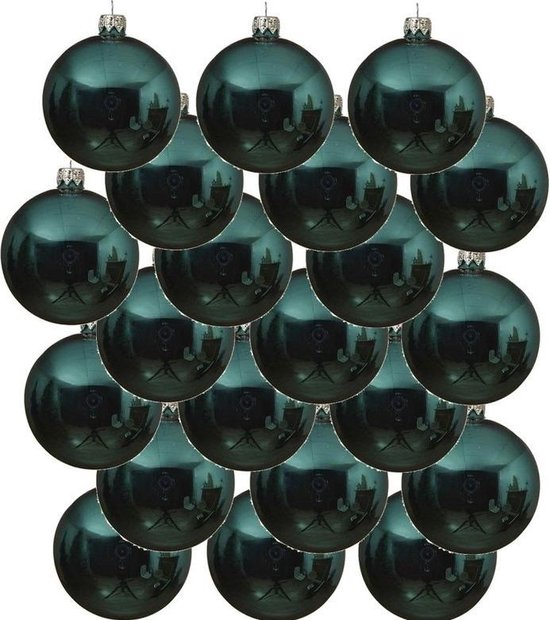 Boule De Noël Vintage En Verre, Bleu Ciel, 10.2 Cm, Ronde - Décoration