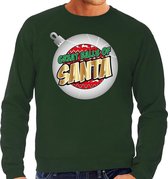 Foute Kersttrui / sweater - Great balls of Santa groen voor heren - kerstkleding / kerst outfit XL (54)