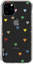 Casetastic Apple iPhone 11 Pro Hoesje - Softcover Hoesje met Design - Pin Point Hearts Transparent Print