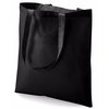10x Katoenen schoudertasjes zwart 42 x 38 cm - 10 liter - Shopper/boodschappen tas - Tote bag - Draagtas