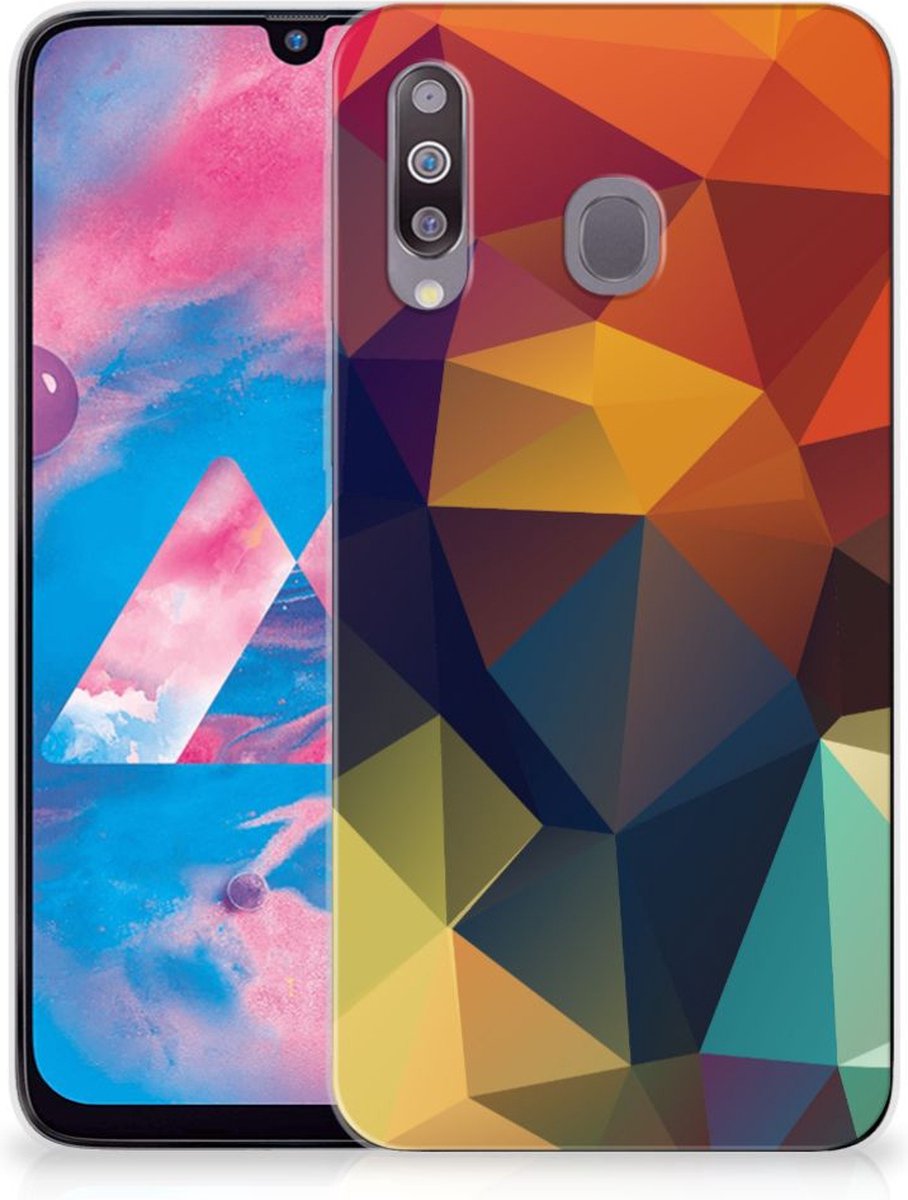 Samsung Galaxy M30 TPU Hoesje Polygon Color