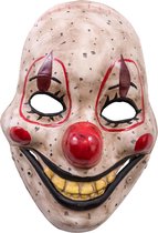 CARNIVAL TOYS - Plastic horror clown masker voor volwassenen - Maskers > Half maskers