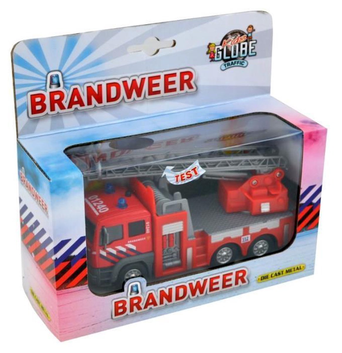 Kids Globe Die-cast Brandweer Ladderwagen NL, 16cm — afbeelding 11