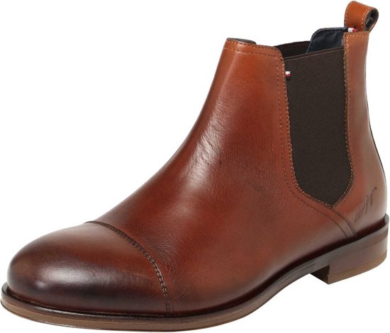 Tommy Hilfiger chelsea boots dress casual toecap chelsea Cognac-44 | bol.com