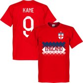Engeland Kane 9 Team T-Shirt - Rood - XXL