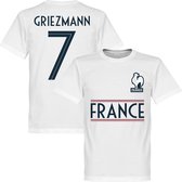 Frankrijk Griezmann 7 Team T-Shirt - Wit - XS