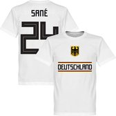 Duitsland Sané 24 Team T-Shirt - Wit - XL