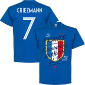 Frankrijk Champion Du Monde Griezmann 7 T-Shirt - Blauw - XL