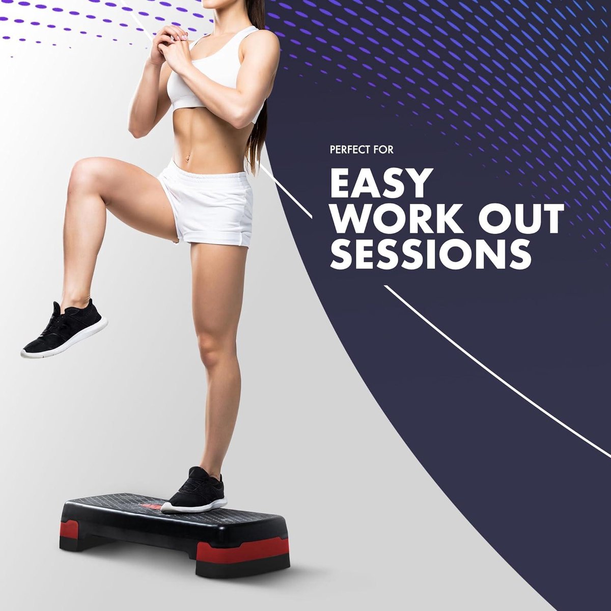 Fitnessstepper voor thuis en sportschool - aerobics cardio gewichten yoga dvd-training - instelbare hoogte 1015 cm Mini stepper