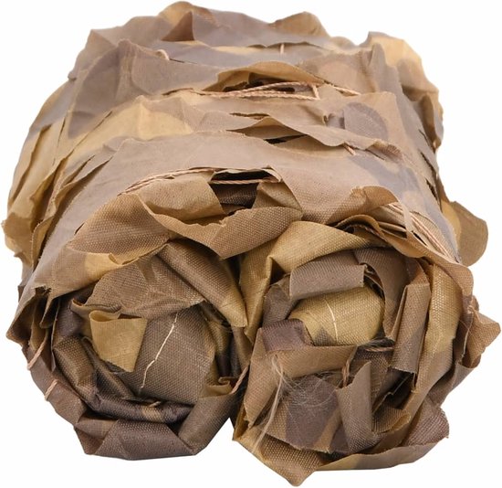 vidaXL - Camouflagenet - met - opbergzak - 312x140 - cm - zandkleurig van Vidaxl — afbeelding 2