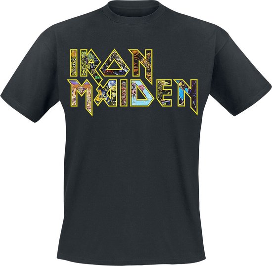 Iron Maiden Eddies Logo Heren T-shirt - zwart - XL