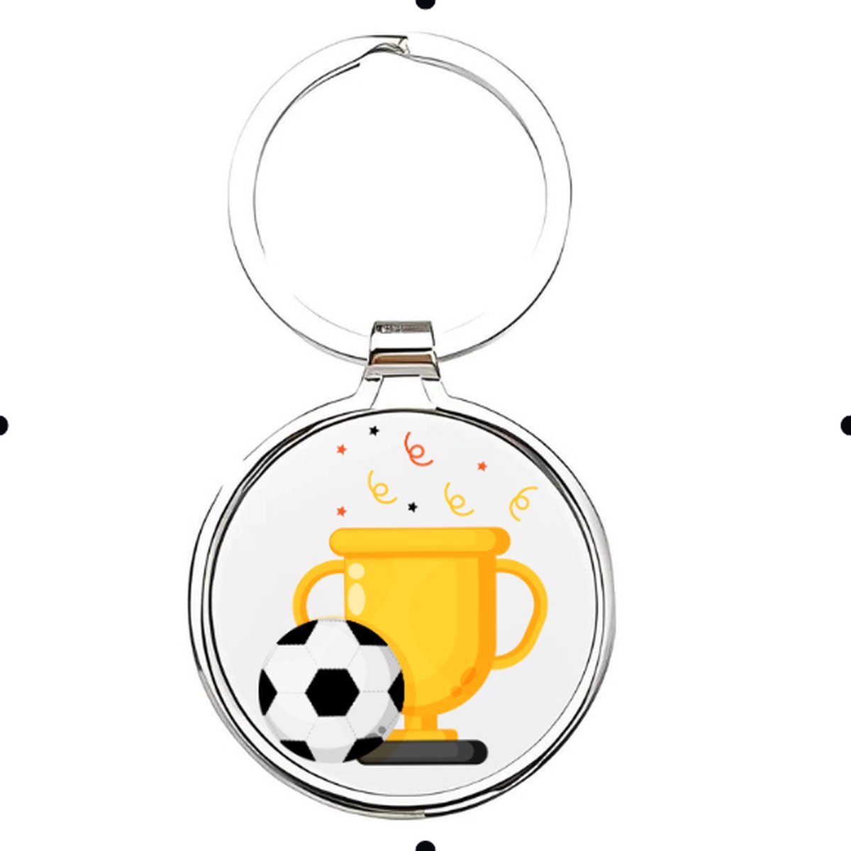 Akyol - Voetbal Sleutelhanger - voetbal - liefhebber - Cadeau - Sport - 2,5 x 2,5 CM