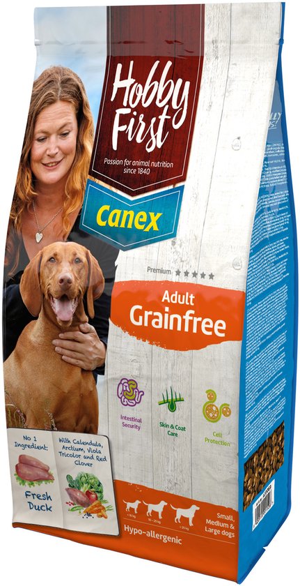 Hobby First Canex Adult Eend - Graanvrij 12 kg