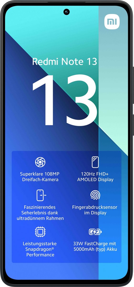 XIAOMI Redmi Note 13 4G - 128 GB Zwart