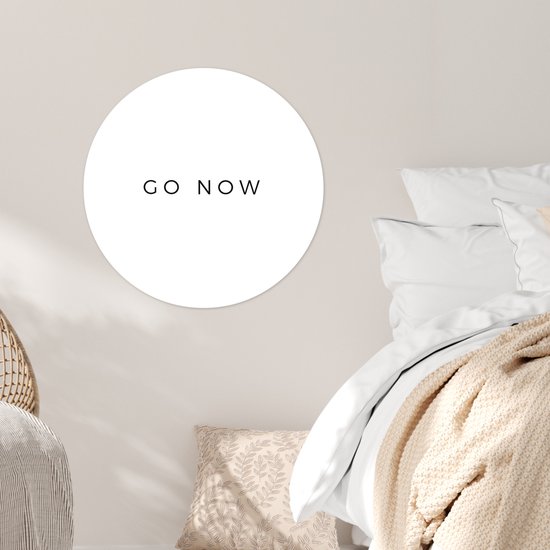 WallCircle® - Papier peint cercle 80x80 cm - Stickers muraux Citations - Proverbes - Go maintenant - Motivation - Cercle mural salon - Cercle mural chambre - Décoration de chambre autocollante - Accessoires de Décoration murale